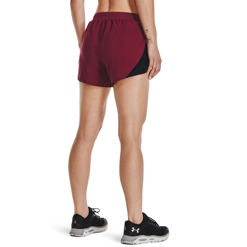 Shorts de Corrida Feminino Under Armour Fly-By 2.3 Roxo