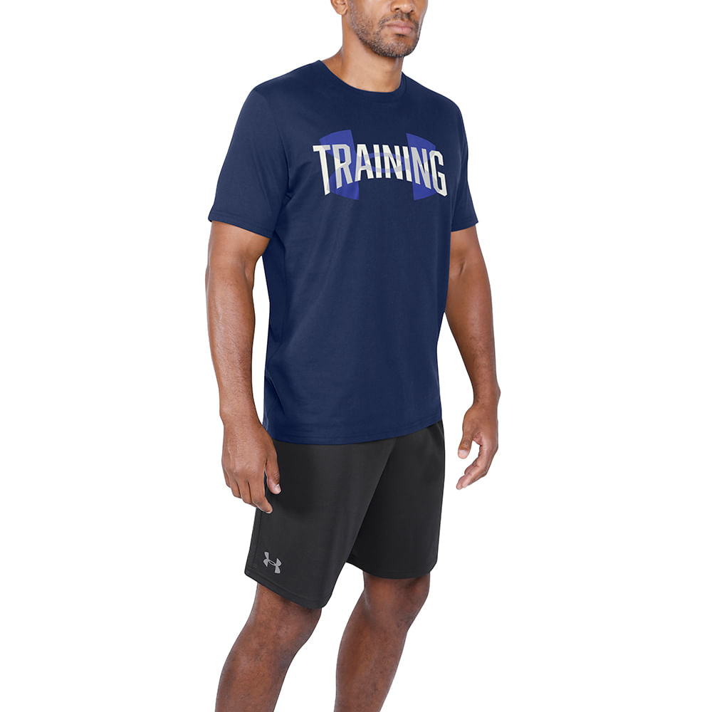 Camiseta de Treino Masculina Under Armour Training Overlay SS