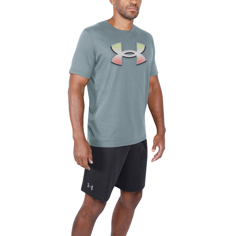 Camiseta de Treino Masculina Under Armour Big Logo 2.0 SS Lam