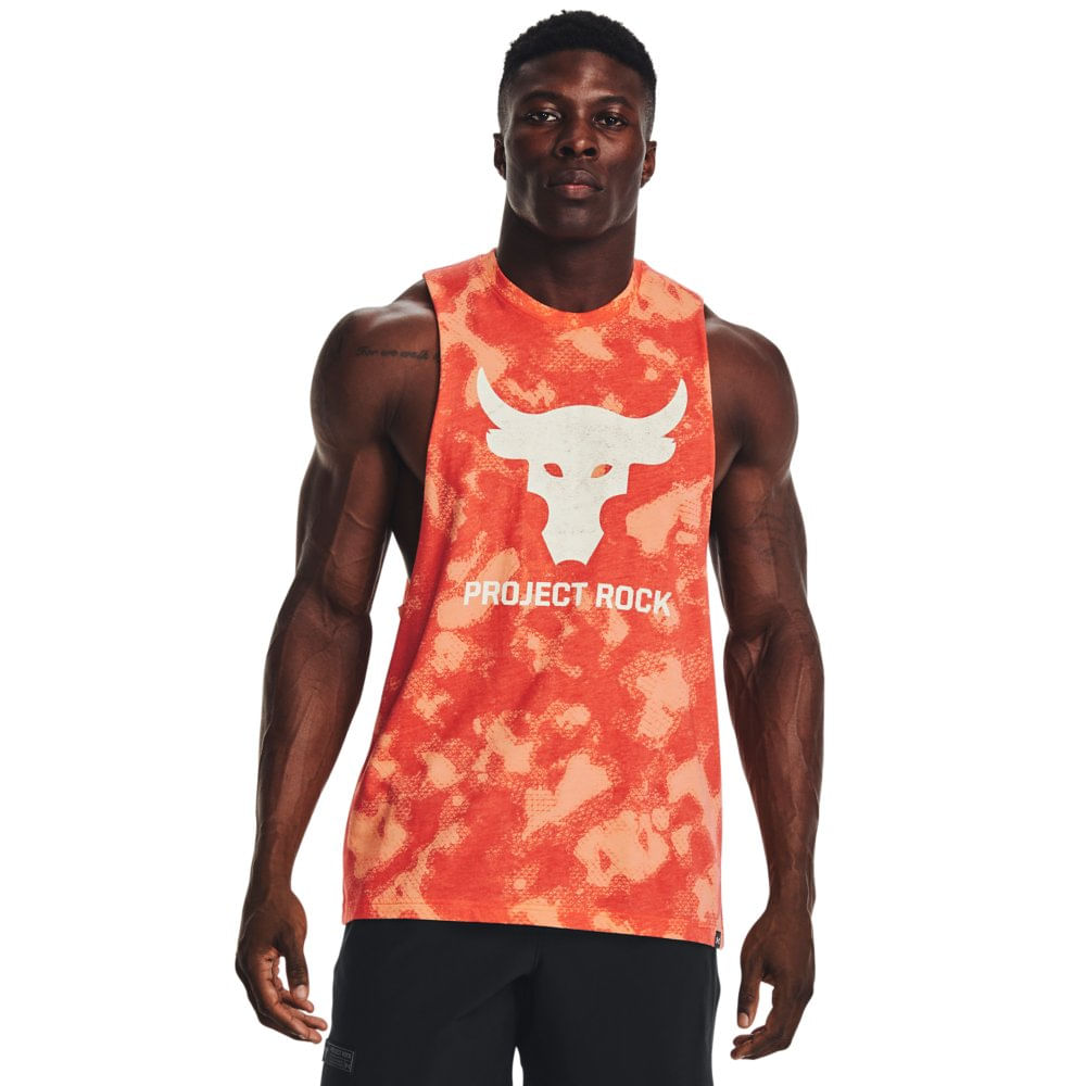 Regata Masculina Under Armour Project Rock Aop Brahma Tank