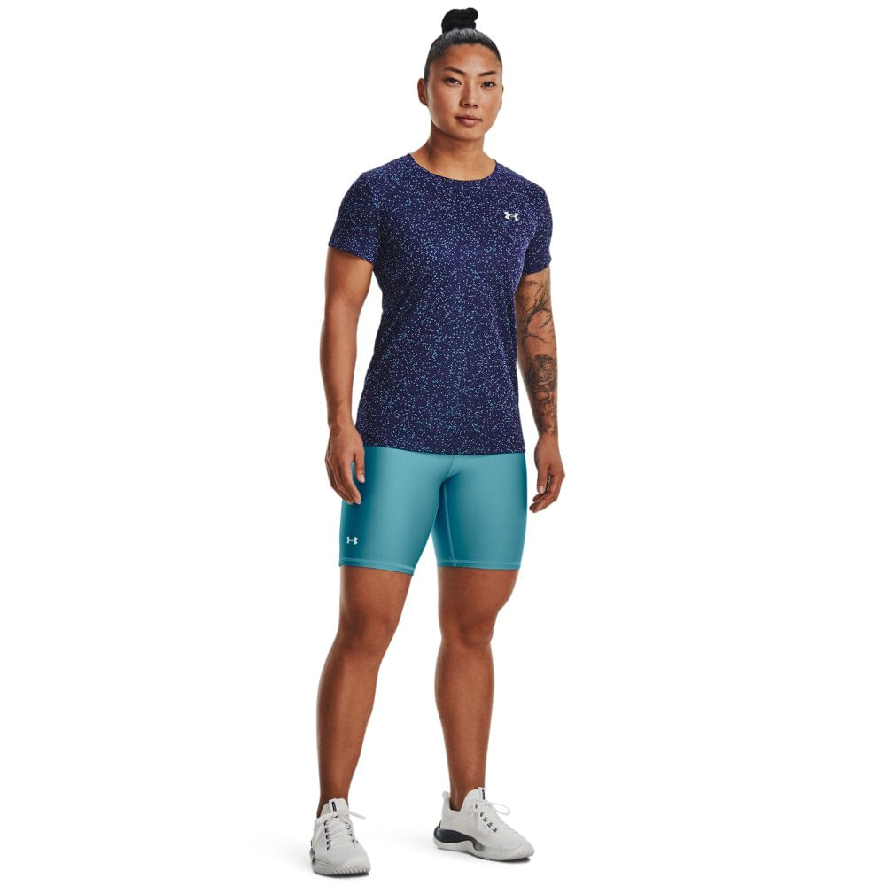 Camiseta de Treino Under Armour Tech SSC Solid BRZ Azul Feminina - itapua