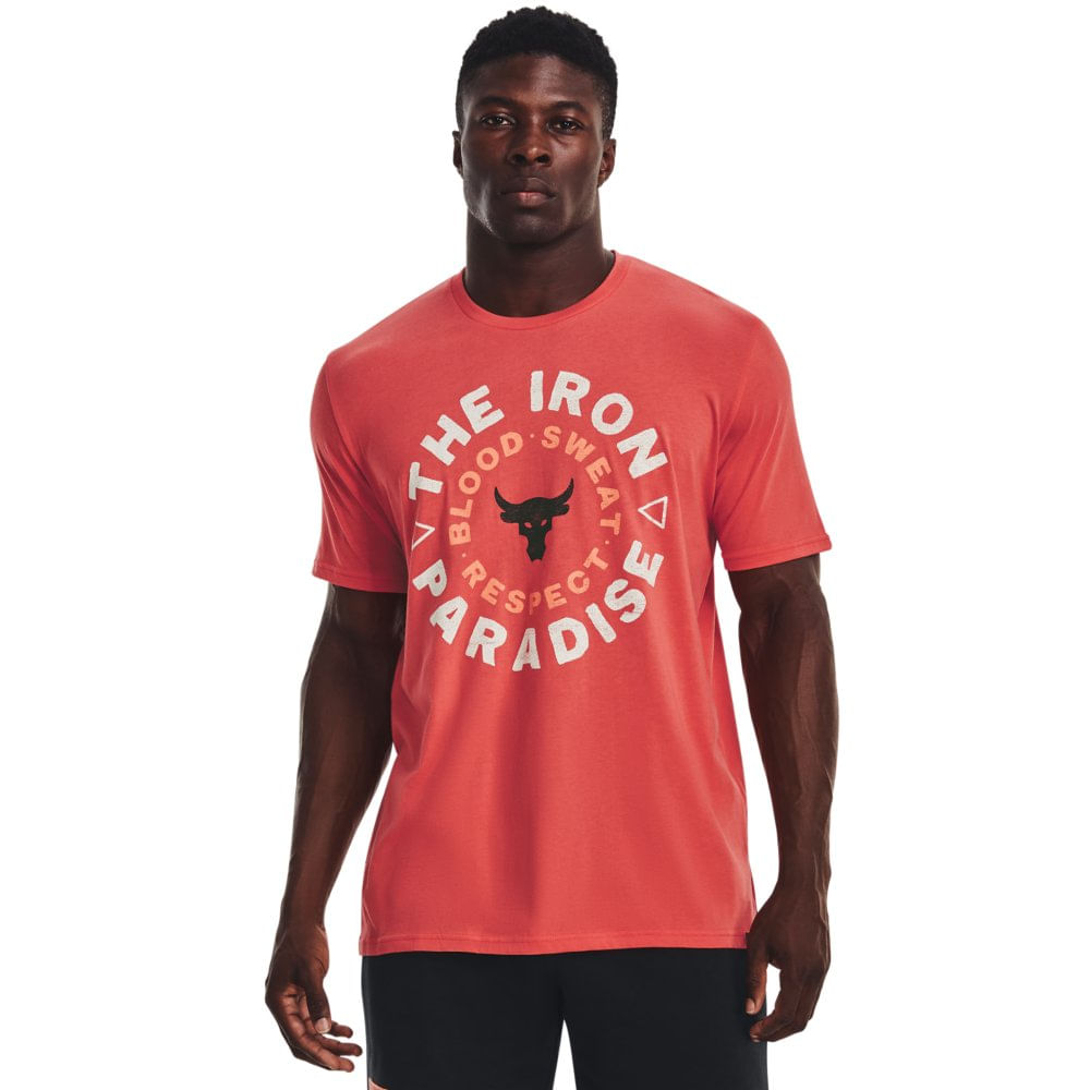 Camiseta de Treino Masculina Under Armour Project Rock Bsr Paradise