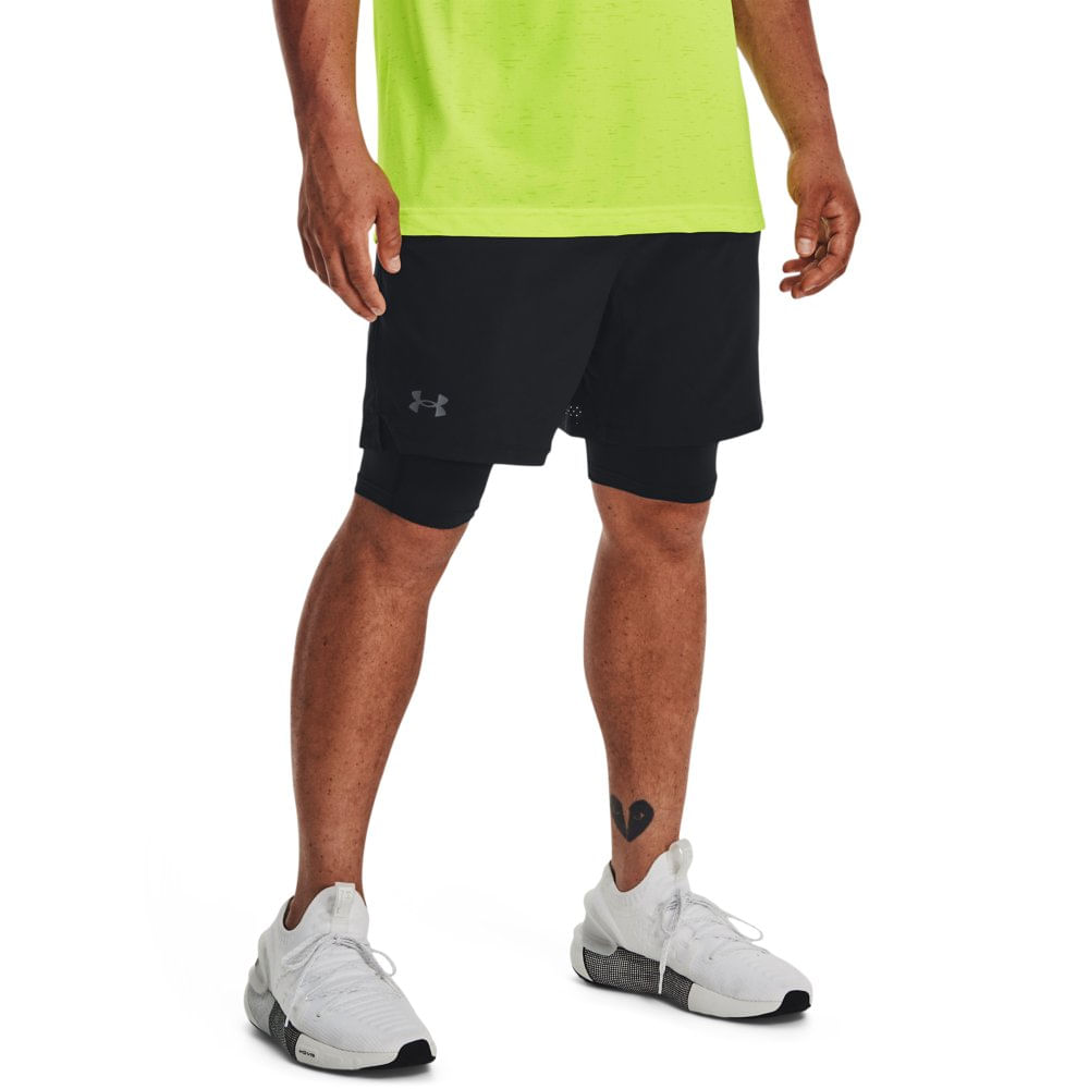 Short Under Armour Project Rock Woven Off White Masculino - Compre Agora