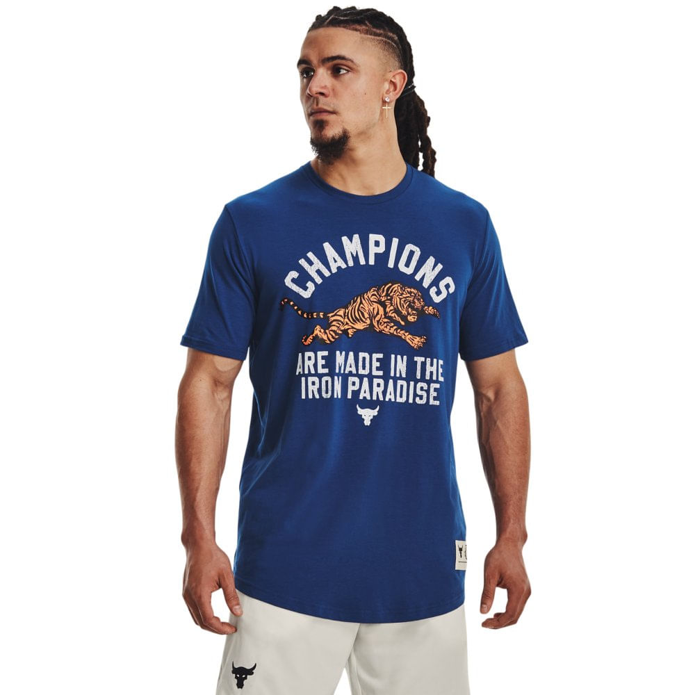 Camiseta de Treino Masculina Under Armour Project Rock Champions