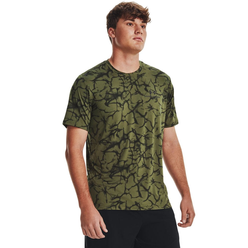 Camiseta de Treino Masculina Under Armour RUSH Energy Print