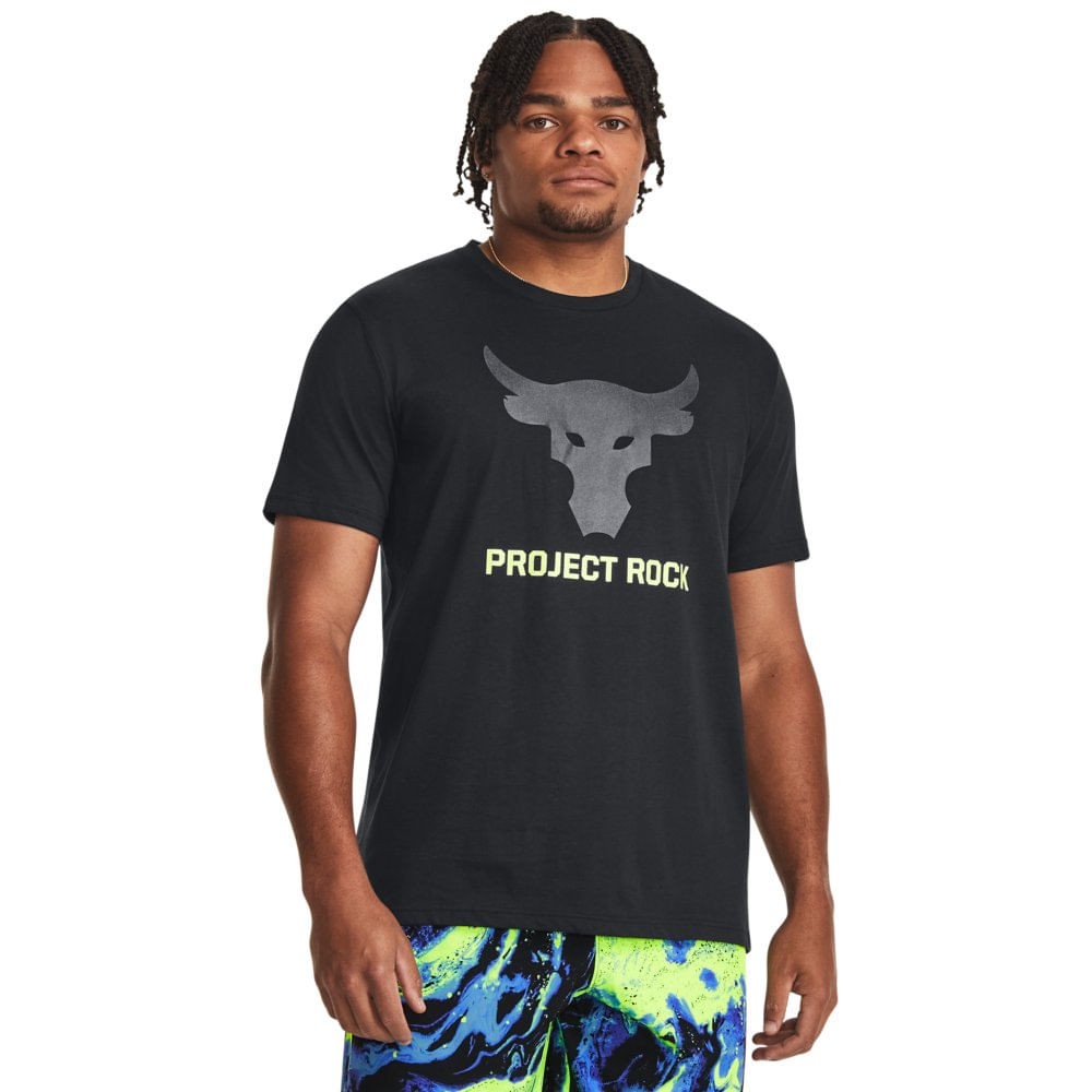 Camiseta de Treino Masculina Under Armour Project Rock Brahma Bull